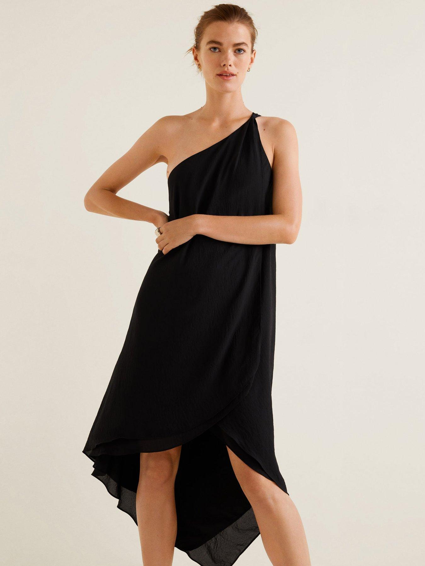 Black One Shoulder Dresses Cheap
